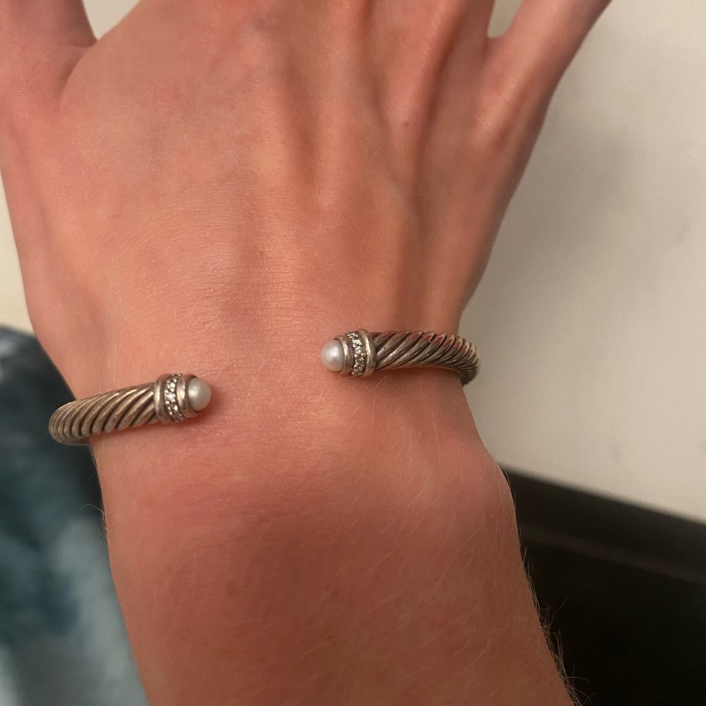 Davis Yurman pearl and diamond bracelet